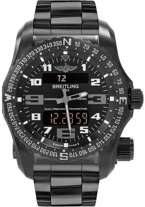 breitling emergency black titanium - volcano black|breitling emergency watch price.